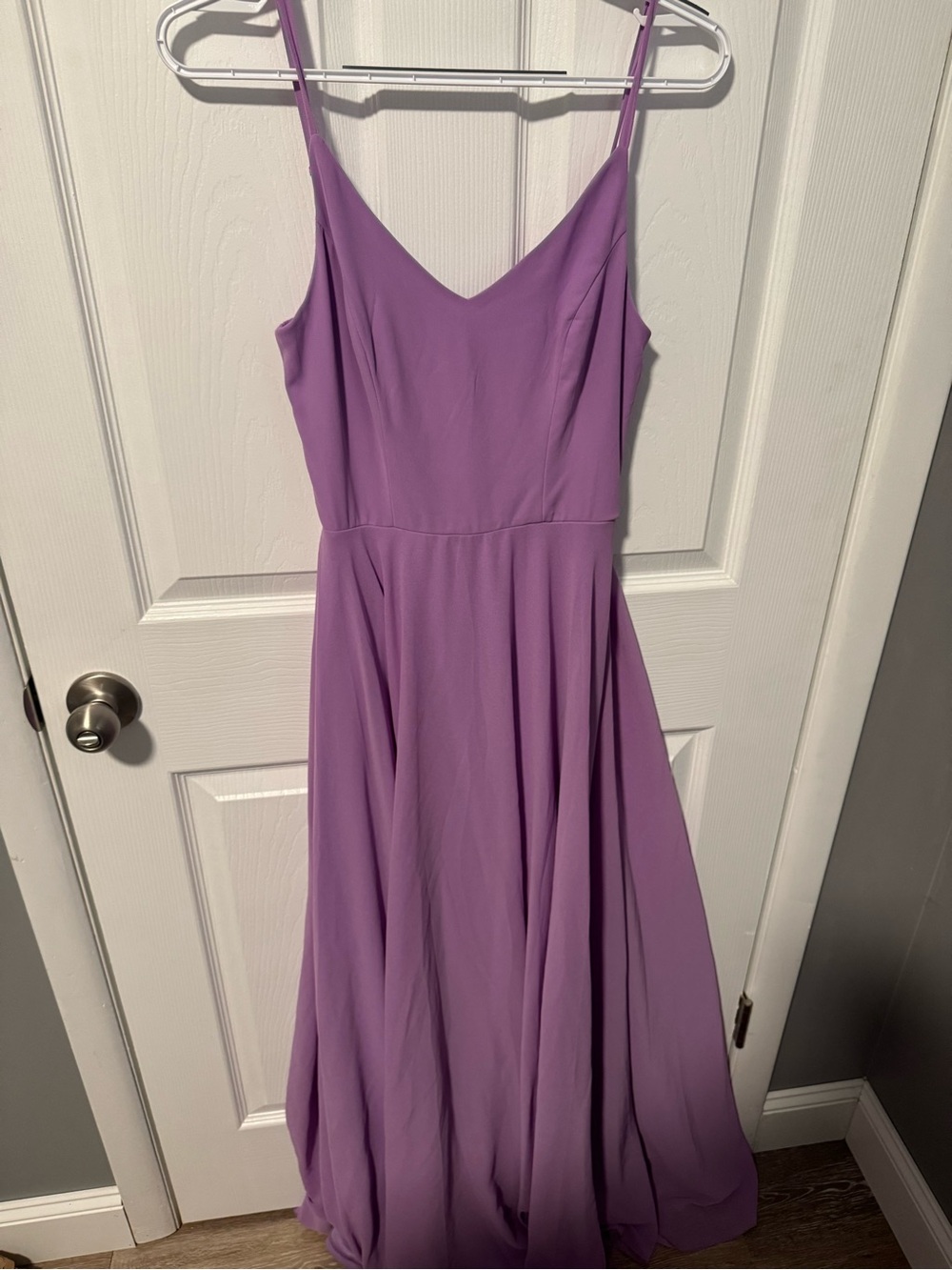 Lilac Spaghetti-Strap Maxi Dress